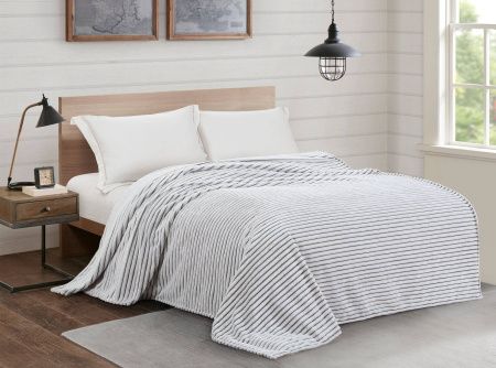 Плед ВЕЛСОФТ диз. 16-3803 Серая чайка Y-02 (полоса) (Л)