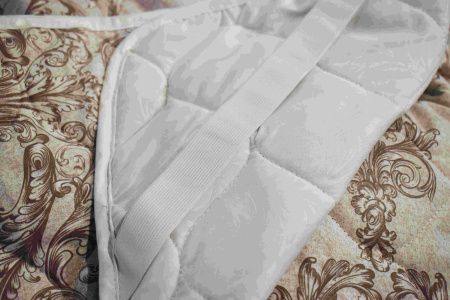 Наматрасник стеганый с резинкой по угласм(Лён/Хлопок) 140х200 4