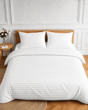 Пододеяльник сатин-страйп диз. № Полоса 1х1 Белый